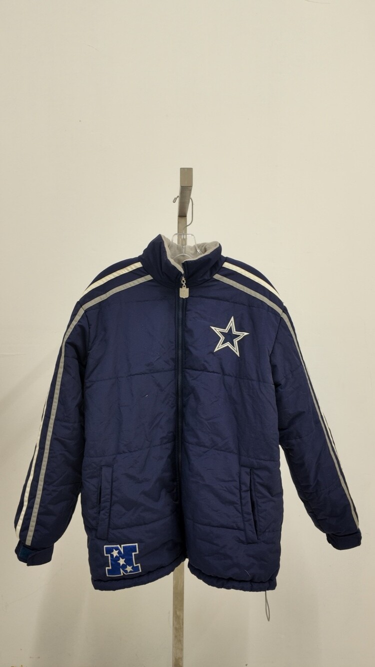 Vintage Dallas Cowboys Reversible Fleece & Nylon Jacket (XL)
